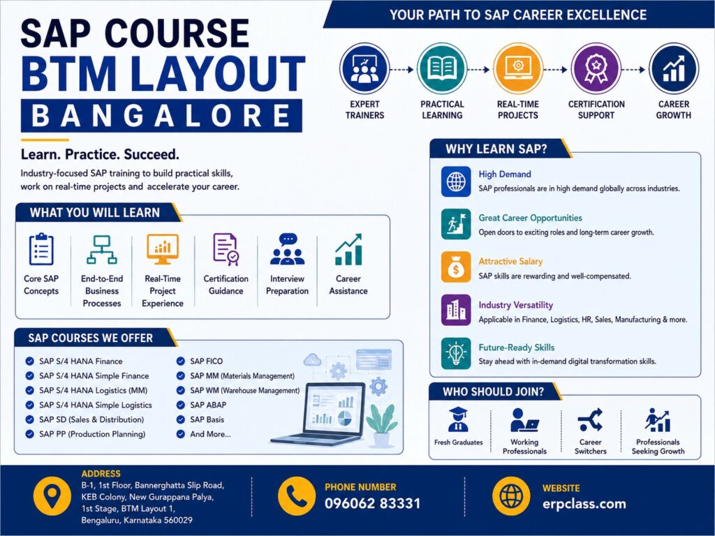 SAP Course in BTM Layout Bangalore | Best SAP Training Institute 2026 ...